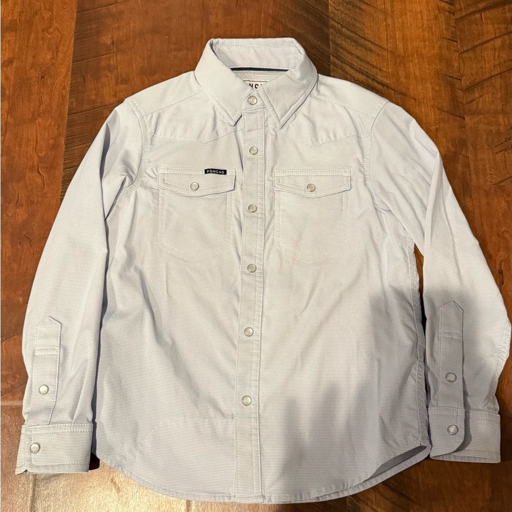 Kids Light Blue Button-Down Shirt